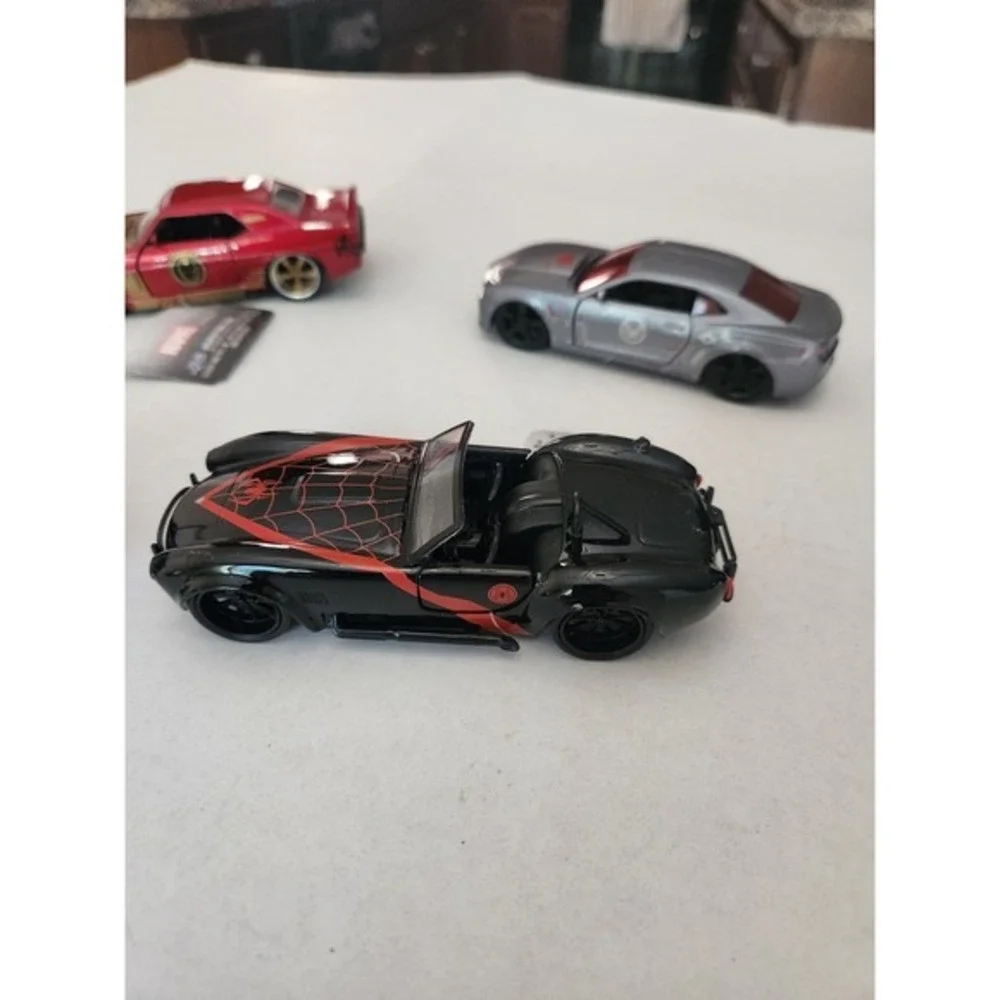 5 Marvel Diecast Cars: Winter Soldier, Iron‎ Man, Spider-Man, Captain America + - Picture 2 of 12